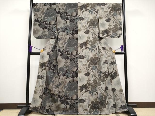 平和屋本店■極上 撫松庵 小紋 草花文 洗える着物 未使用 CYAA1604s5