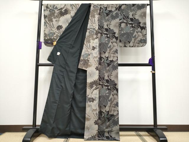 平和屋本店■極上 撫松庵 小紋 草花文 洗える着物 未使用 CYAA1604s5