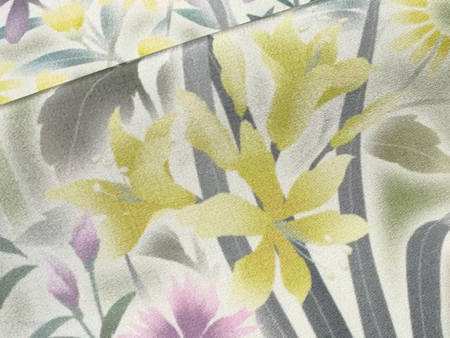 平和屋本店■極上 訪問着 手描き 草花文 暈し染め 逸品 未使用 CYAA1605s5