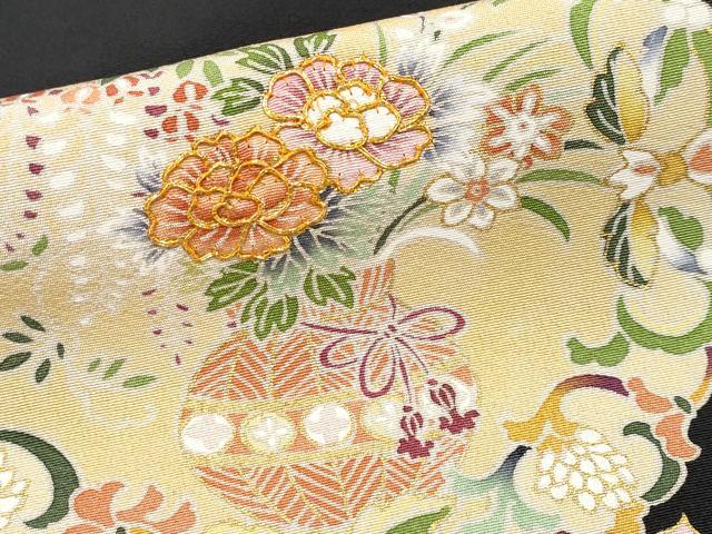 平和屋本店■極上 創業460年・千總 黒留袖・長襦袢セット 駒刺繍 花鳥唐草絵皿文 金彩 高島屋扱い 逸品 CYAA1618s5