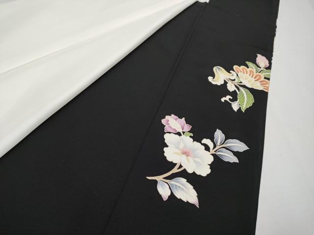 平和屋本店■極上 創業460年・千總 黒留袖・長襦袢セット 駒刺繍 花鳥唐草絵皿文 金彩 高島屋扱い 逸品 CYAA1618s5