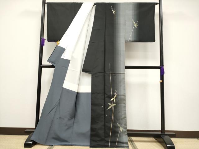 平和屋本店●極上 山口美術織物 皇室 伊勢神宮御用 西陣織 訪問着 紬地 総刺繍 枝花文 金糸 逸品 CYAA1738s5