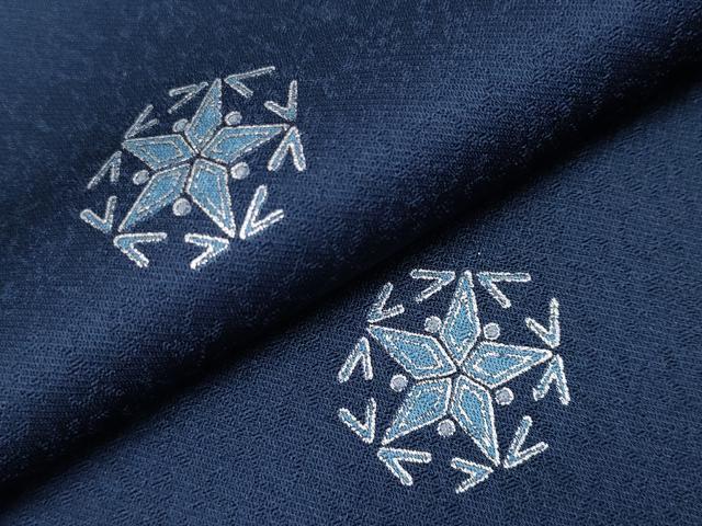 平和屋本店●極上 小紋 雪華文 暈し染め 銀彩 逸品 未使用 CYAA1761s5