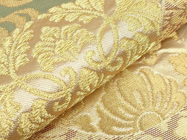 平和屋本店■極上 西陣 川島織物 六通柄 本袋帯 花鳥唐草丸文 金糸 逸品 CYAA1778s5