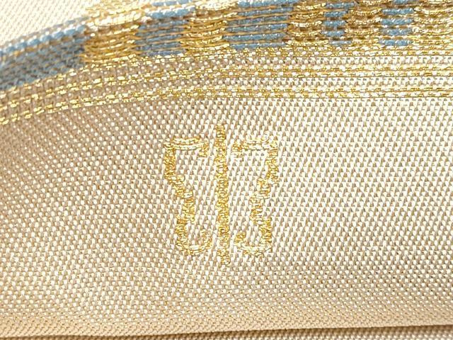 平和屋本店■極上 西陣 川島織物 六通柄 本袋帯 花鳥唐草丸文 金糸 逸品 CYAA1778s5