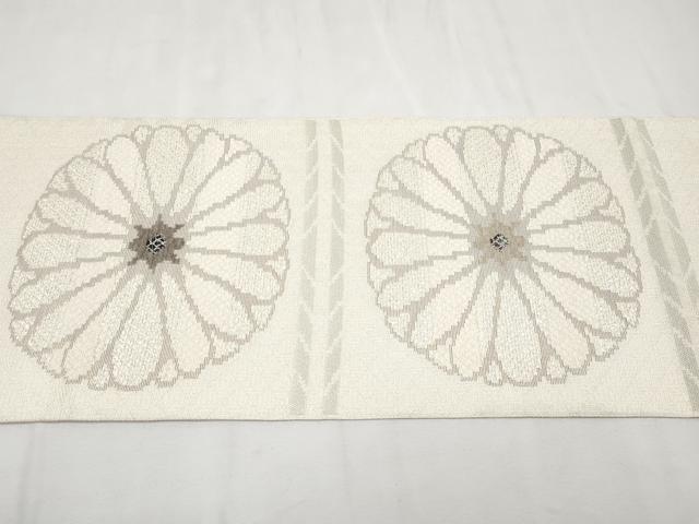 平和屋本店■極上 洛風林 工芸帯地 スリーシーズン 春夏秋 塵除け 太鼓柄袋帯 モール 菊 逸品 CYAA1807s5