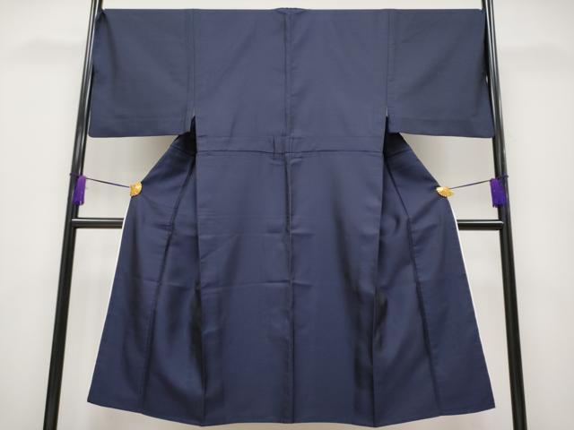 平和屋本店▽極上 男性 お召 単衣 格子柄 逸品 CYAA1840s5