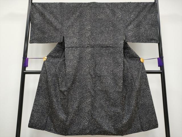 平和屋本店■極上 男性 石川県指定無形文化財 牛首紬 白山工房 手織り 黒地 さが美扱い 逸品 CYAA1844s5