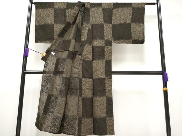平和屋本店■極上 男性 夏物 小紋 草花紋紗 逸品 CYAA1847s5