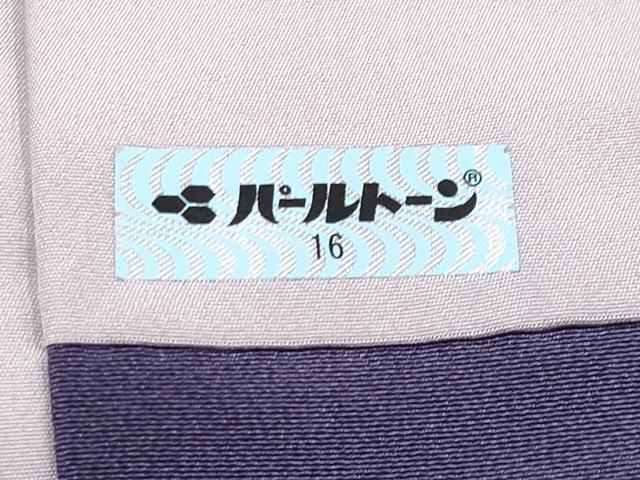 平和屋本店#極上 長羽織 三眠蚕 まるまん 花唐草文 金銀彩 反端付き 深紫色地 逸品 CYAA1852s5
