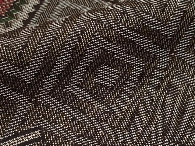 平和屋本店■希少 本場大島紬 龍郷絣 山田工場謹製 証紙付き 逸品 未使用 CYAA1869s5