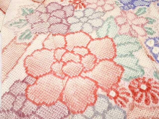平和屋本店■極上 七五三 7歳 十三参り 女の子 祝着 総絞り 竹花文 逸品 CYAA1874s5