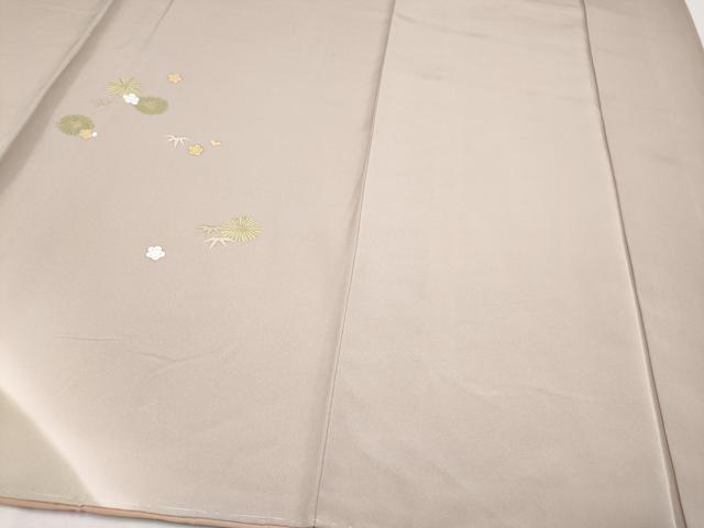 平和屋本店■極上 創業460年・千總 訪問着 松竹梅 暈し染め 金彩 高島屋扱い 白茶色地 逸品 未使用 CYAA1877s5