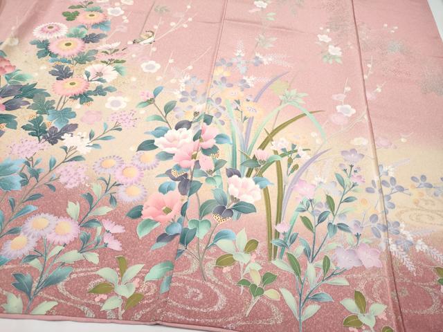 平和屋本店●極上 訪問着 花鳥文 暈し染め 金彩 逸品 CYAA5087s6