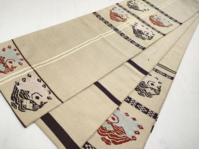 平和屋本店●極上 六通柄 本袋帯 龍村平蔵柄 甲比丹孔雀 逸品 CYAA1904s5