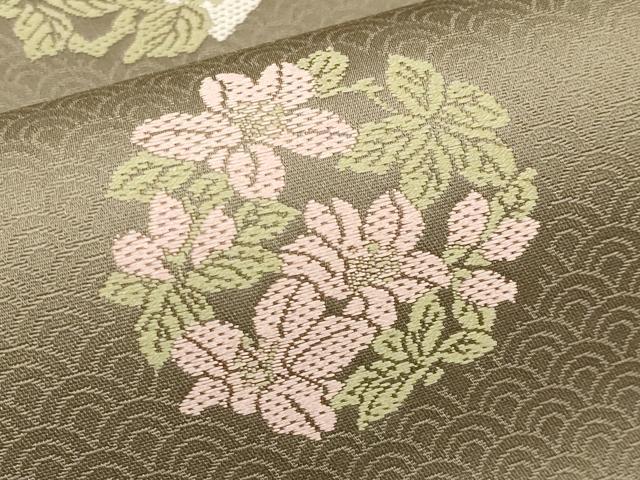 平和屋本店●極上 西陣織 陰山織物謹製 箔屋清兵衛 六通柄袋帯 唐織 花丸文 逸品 未使用 CYAA1905s5