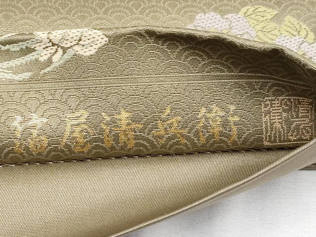 平和屋本店●極上 西陣織 陰山織物謹製 箔屋清兵衛 六通柄袋帯 唐織 花丸文 逸品 未使用 CYAA1905s5