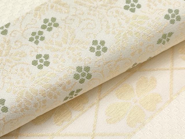 平和屋本店■極上 西陣 川島織物 全通柄 本袋帯 横段花文 金糸 逸品 CYAA1920s5