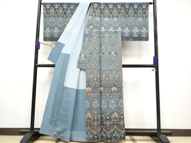 平和屋本店●極上 中国三大刺繍 スワトウ刺繍 総刺繍 訪問着 花唐草文 暈し染め 逸品 未使用 CYAA1923s5