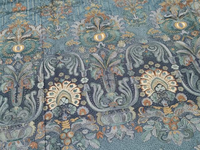 平和屋本店●極上 中国三大刺繍 スワトウ刺繍 総刺繍 訪問着 花唐草文 暈し染め 逸品 未使用 CYAA1923s5