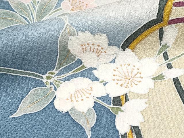 平和屋本店●極上 中村玉緒 訪問着 枝垂れ桜文 暈し染め 金彩 逸品 CYAA2022s5