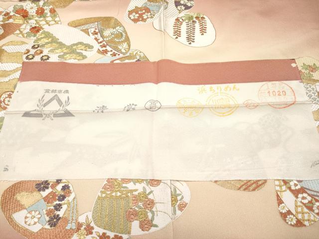 平和屋本店■極上 色留袖 総刺繍 駒刺繍 貝合せ吉祥枝花文 暈し染め 逸品 未使用 CYAA2029s5