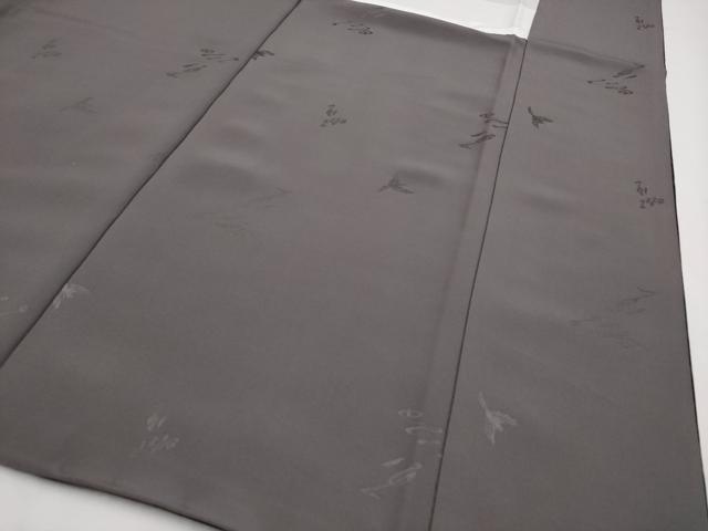 平和屋本店●極上 お召 跳兎 黒地 逸品 CYAA2042s5