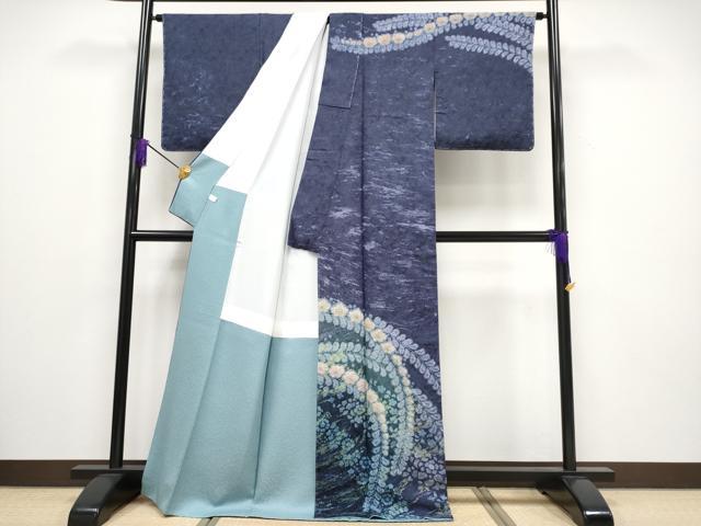平和屋本店■極上 吉乃一廉 幻の辻が花 訪問着 絞り 銀通し地 逸品 未使用 CYAA2114s5