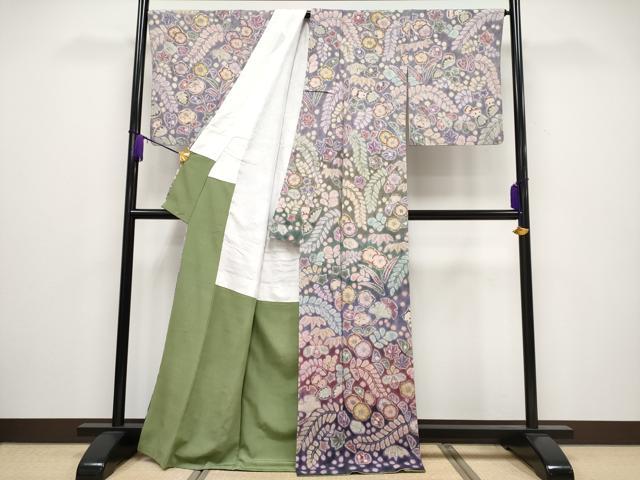平和屋本店■極上 樋熊哲也 訪問着 辻が花 絞り 手描き 金通し地 逸品 CYAA2122s5