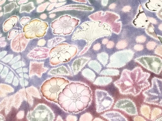 平和屋本店■極上 樋熊哲也 訪問着 辻が花 絞り 手描き 金通し地 逸品 CYAA2122s5