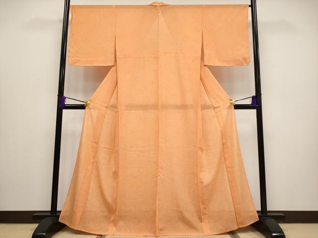 平和屋本店*極上 夏物 人間国宝 小宮康孝 江戸小紋 絽 鮫小紋柄 丸繋ぎ 黄丹色地 逸品 未使用 CYAA2167s5
