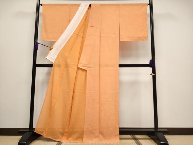 平和屋本店*極上 夏物 人間国宝 小宮康孝 江戸小紋 絽 鮫小紋柄 丸繋ぎ 黄丹色地 逸品 未使用 CYAA2167s5