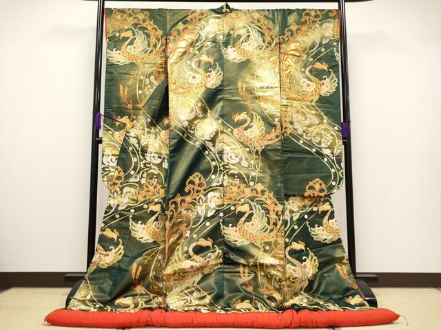 平和屋本店■極上 西陣 川島織物 色打掛 和装 婚礼 結婚式 花嫁 神社挙式 唐織 鳳凰葡萄花唐草文 金銀糸 逸品 CYAA2217s5