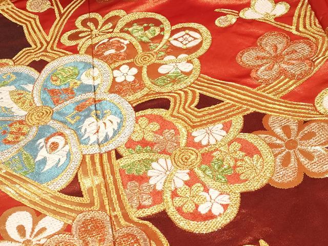 平和屋本店■極上 西陣 川島織物 色打掛 和装 婚礼 結婚式 花嫁 神社挙式 唐織 枝梅 宝尽くし 金銀糸 逸品 CYAA2218s5