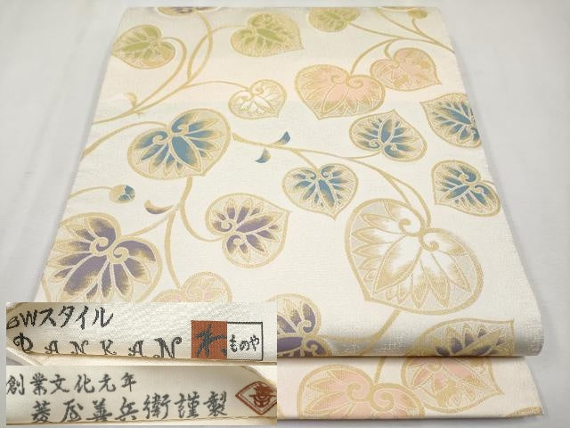 平和屋本店■極上 西陣 木野織物 菱屋善兵衛謹製 BANKAN わものや 六通柄袋帯 葵 金糸 逸品 CYAA2233s5