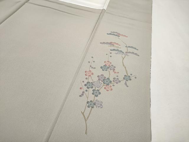 平和屋本店●極上 訪問着 本場染大島紬 人物風景文 金彩 逸品 未使用 CYAA2290s5