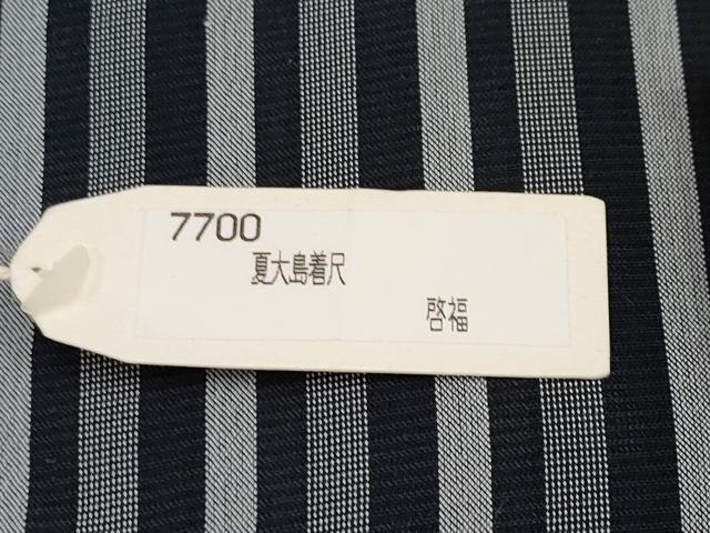 平和屋本店▽極上 道行コート スリーシーズン 春夏秋 塵除け ロング丈 本場縞大島紬 夏大島 縞 証紙付き 逸品 CYAA2311s5