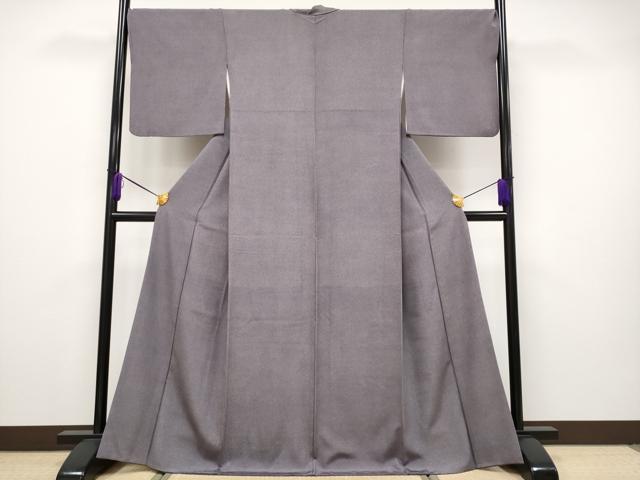平和屋本店●極上 小紋師 藍田正雄 江戸小紋 寄せ小紋柄 濃鼠色地 逸品 CYAA4827s6