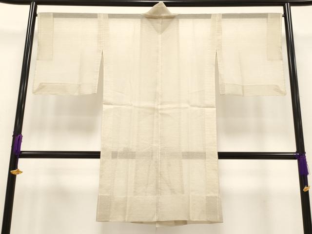 平和屋着物▽極上 スリーシーズン 春夏秋 塵除け 道中着 ロング丈 紗 薄香色地 逸品 CYAA4831s6