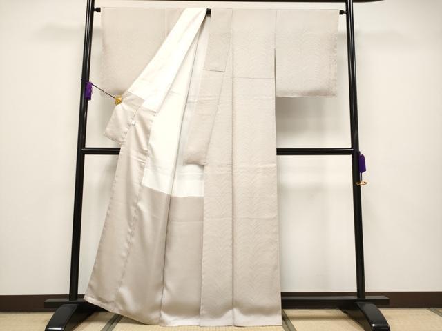 平和屋本店■極上 皇室献上作家 北出与三郎 無地絵羽訪問着 大王松 灰梅色地 逸品 未使用 CYAA2470s5