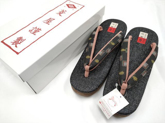 平和屋本店■ 和装小物 菱屋 Calen Blosso カレンブロッソ カフェ草履 Lサイズ 逸品 未使用 CYAA2498s5