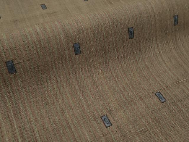 平和屋本店■極上 Maru Factory 丸山正 太鼓柄袋帯 紬地 総刺繍 色紙文 逸品 未使用 CYAA2534s5
