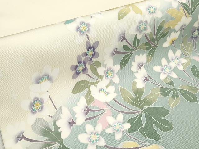 平和屋本店■極上 本加賀友禅作家 松島由美 塩瀬 九寸名古屋帯 二輪草 上代55万 証紙付き 逸品 未使用 CYAA2587s5