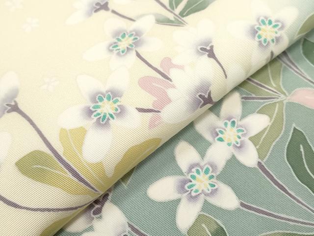平和屋本店■極上 本加賀友禅作家 松島由美 塩瀬 九寸名古屋帯 二輪草 上代55万 証紙付き 逸品 未使用 CYAA2587s5