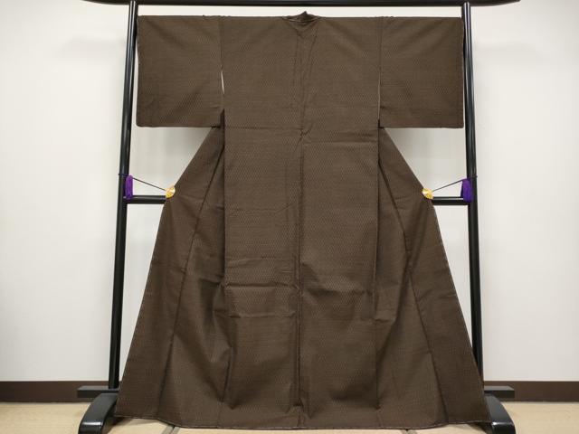5平和屋本店■極上 国指定重要無形文化財 本場久米島紬 田里トミ作 手織 草木染 泥染 証紙付き 逸品 未使用 CYAA2595s5