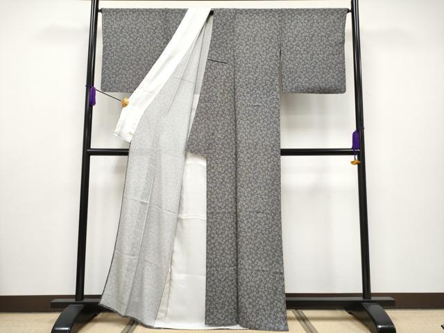 平和屋着物*極上 夏物 江戸小紋 絽 花尽し 黒地 さが美扱い 逸品 CYAA2609s5