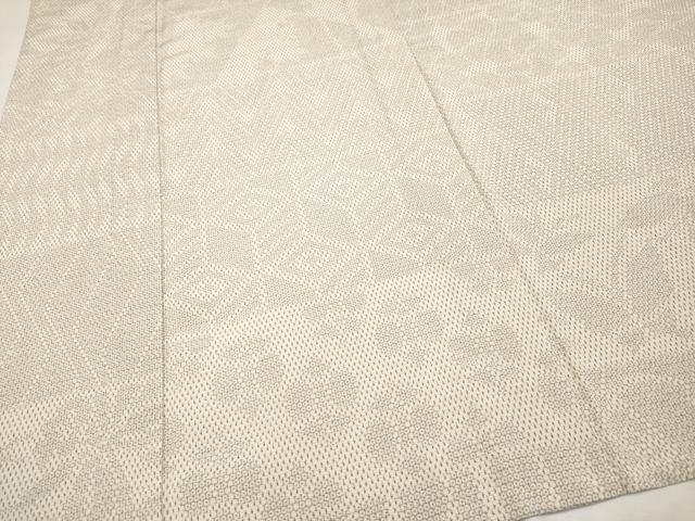 平和屋着物■極上 本塩沢 やまだ織 単衣 110亀甲 かすりつづり 百柄 曽根ノリ子作 肌色地 証紙付き 逸品 未使用 CYAA2621s5