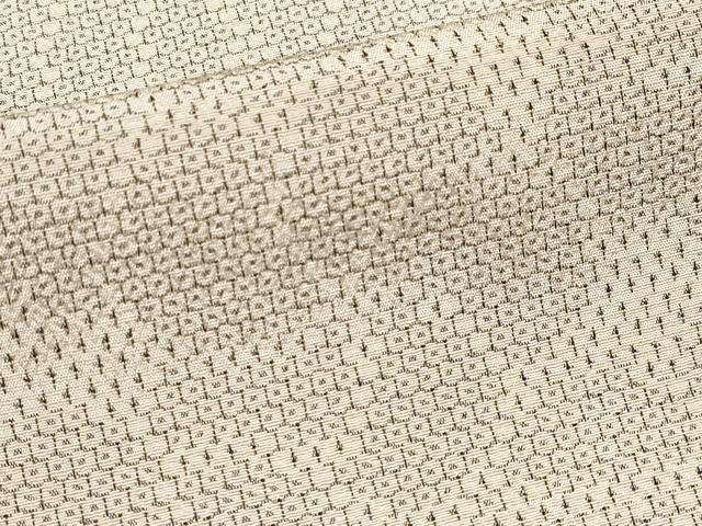 平和屋着物■極上 本塩沢 やまだ織 単衣 110亀甲 かすりつづり 百柄 曽根ノリ子作 肌色地 証紙付き 逸品 未使用 CYAA2621s5