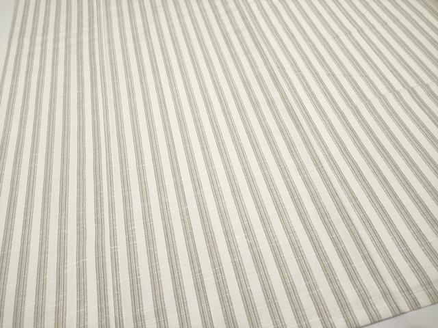平和屋着物▽極上 紬 単衣 間道 練色地 逸品 未使用 CYAA2660s5