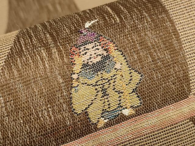 平和屋着物●極上 スリーシーズン 春夏秋 太鼓柄袋帯 七福神 金糸 逸品 未使用 CYAA2686s5
